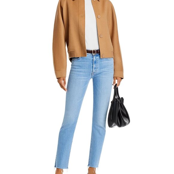 MOTHER Dazzler Mid Rise Ankle Fray Jeans in Blessing in Disguise - Picture 2 of 9